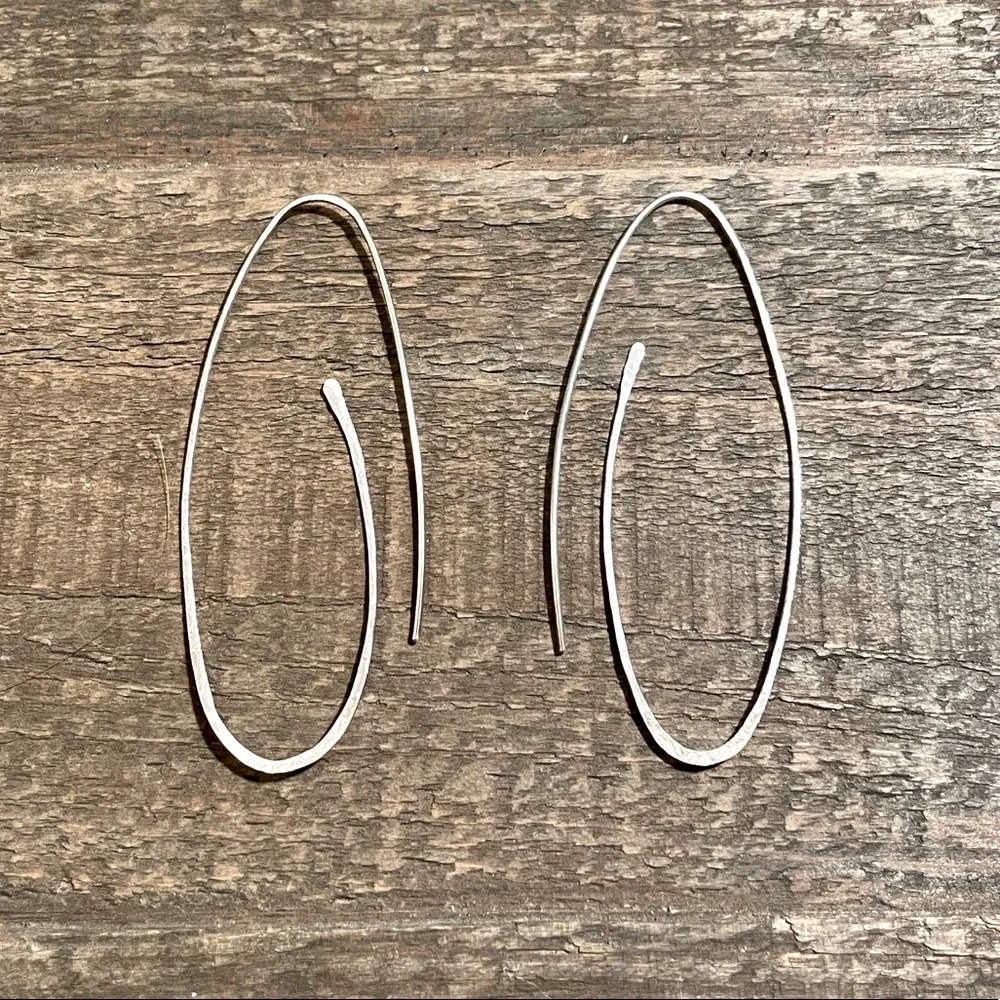 SOLD Sophie Hughes Sterling Endless Hoops (NWOT) - Picture 2 of 5